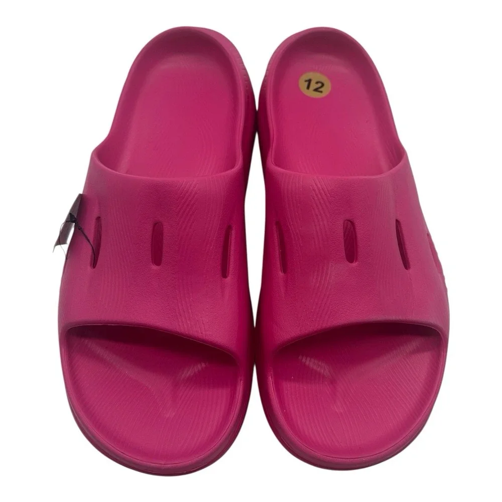 Hoka One One Ora‎ Recovery Slides 3 Mens Sz 12 Pink Yarrow Slip On Sandlas Flip